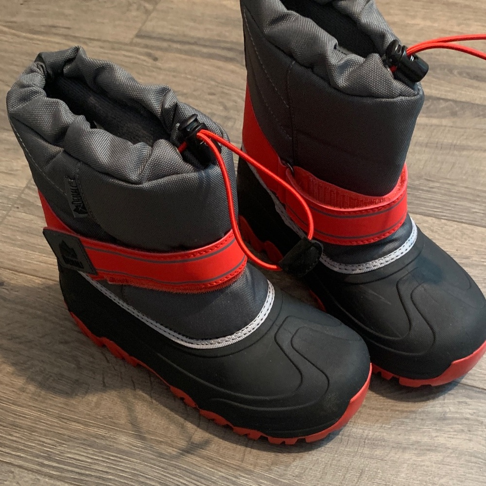 Children's Red and Black Snow Boots